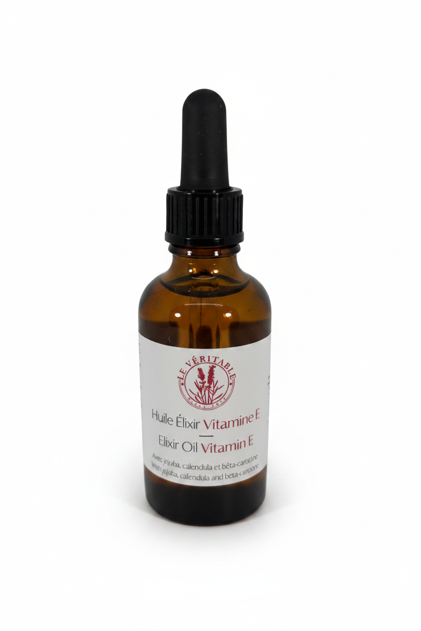 HUILE ÉLIXIR - Vitamine E - 50 ml (cheveux, visage et corps)